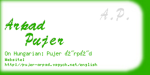 arpad pujer business card